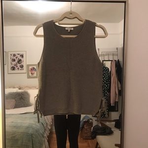 Madewell sleeveless moss colored sweater
